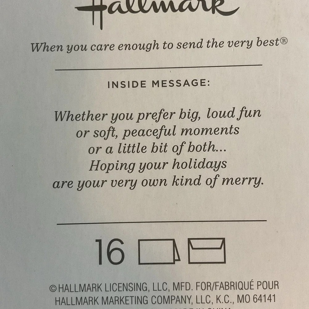 New Hallmark Christmas‎ Holiday Greeting Cards  16 Cards/ Envelopes